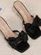 Summer Sexy Bow Open Toe Heels